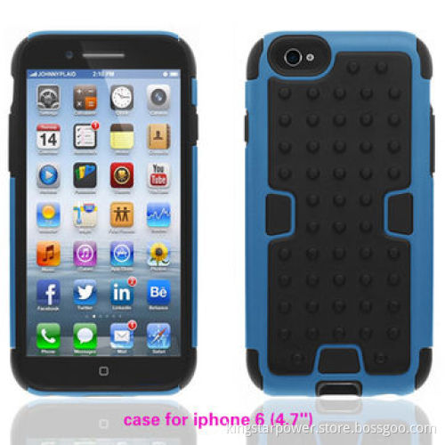 Crystal Mobile Phone Case for iPhone 6/Plus, Football Veins/Lines, PC+Silicone, FashionableNew